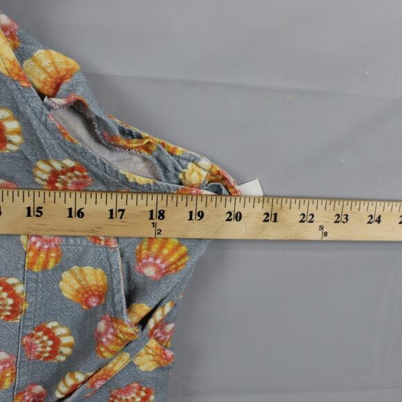 Crescent Creepers Romper Overalls Shorts Hawaiian Sunrise Sea Shell XL - Picture 11 of 12